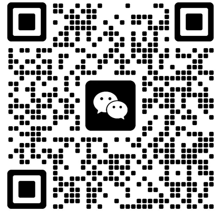 微信二维码,方形黑色线条图案,白色背景,用于添加好友